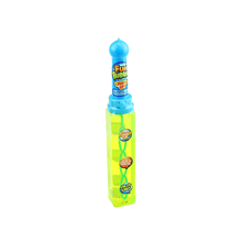 Blue light-up bubble wand with green handle, single wand