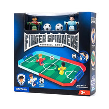 Football finger spinner playset in retail box, with tabletop field and mini player figures