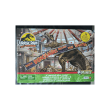 Jurassic Park dinosaur advent calendar front panel with numbered doors and arena artwork