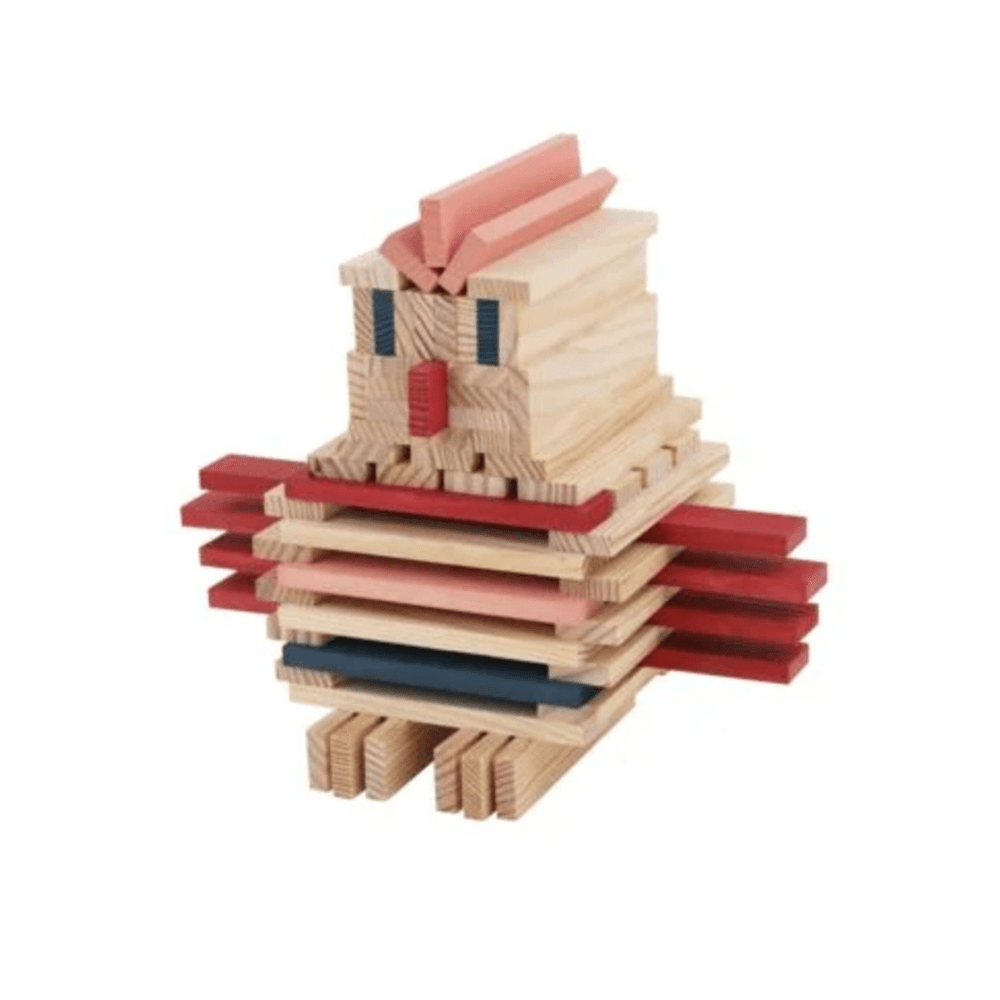 120 Colored Wooden Planks Set 1 - Kapla - The Toy Store