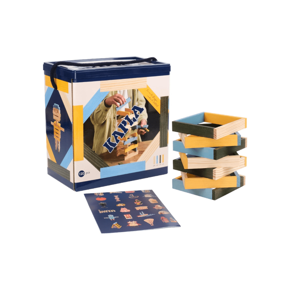120 Colored Wooden Planks Set 2 - Kapla - The Toy Store