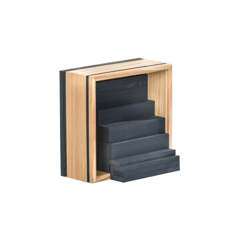 Wooden Construction Block 40 Planks Square Black - Kapla - The Toy Store