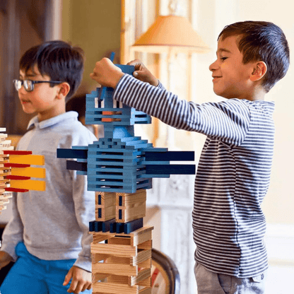 Wooden Construction Block 40 Planks Square Black - Kapla - The Toy Store