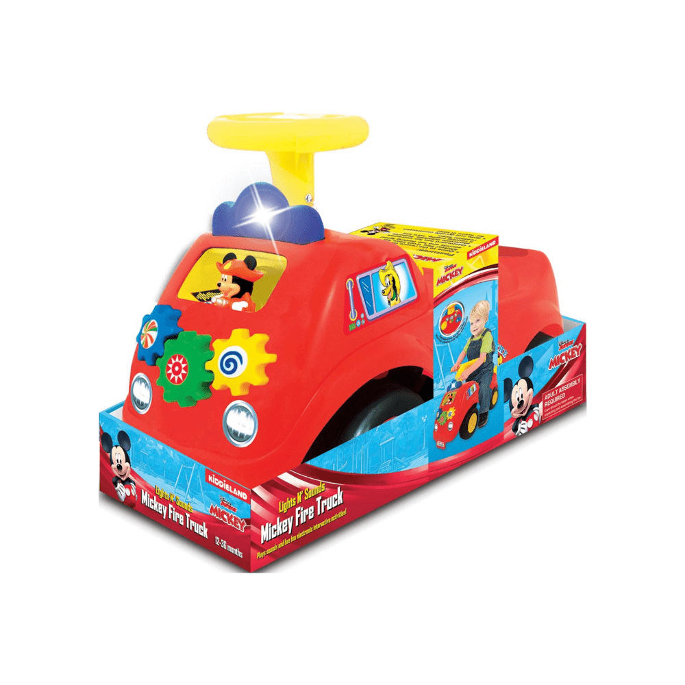 Limited Lights N' Sounds Mickey Fire Engine Rider - Kiddieland - The Toy Store