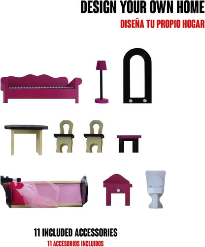 Wooden Doll's House With Furniture, Manor House For Doll 3 Levels - Kidkraft - The Toy Store