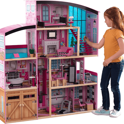 Wooden Doll's House With Furniture, Manor House For Doll 3 Levels - Kidkraft - The Toy Store