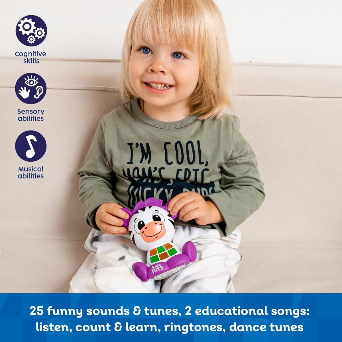 Babykins Zebra Plush Toy - Kids Hits - The Toy Store