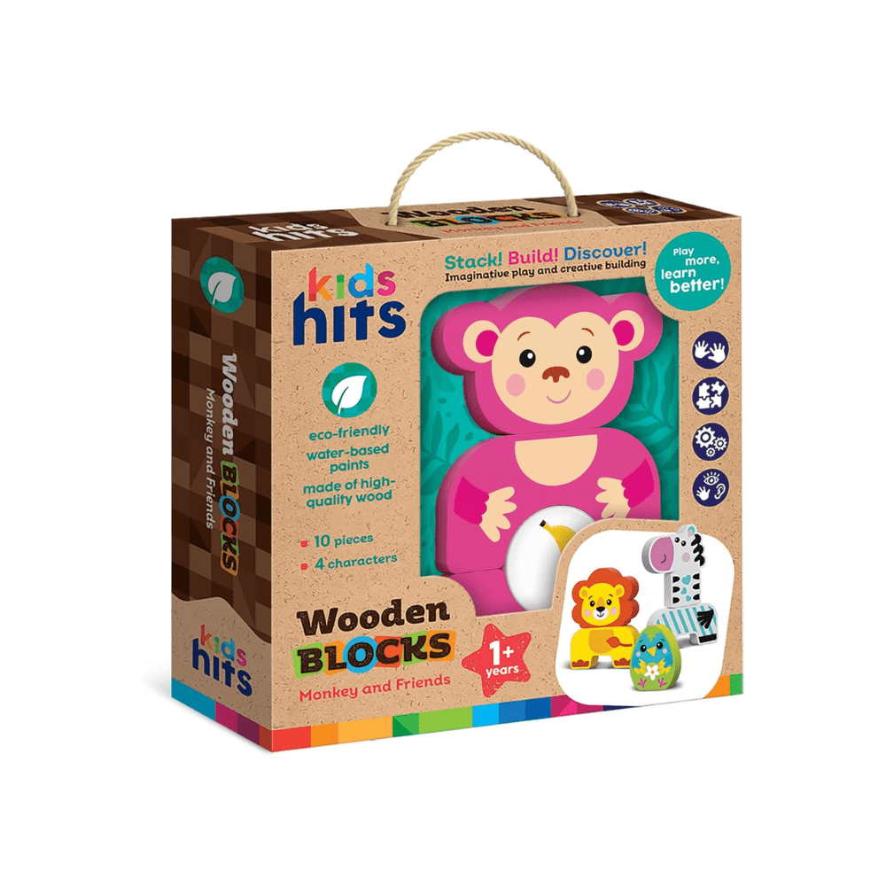 Wooden Blocks Monkey and Friends - Kids Hits - The Toy Store