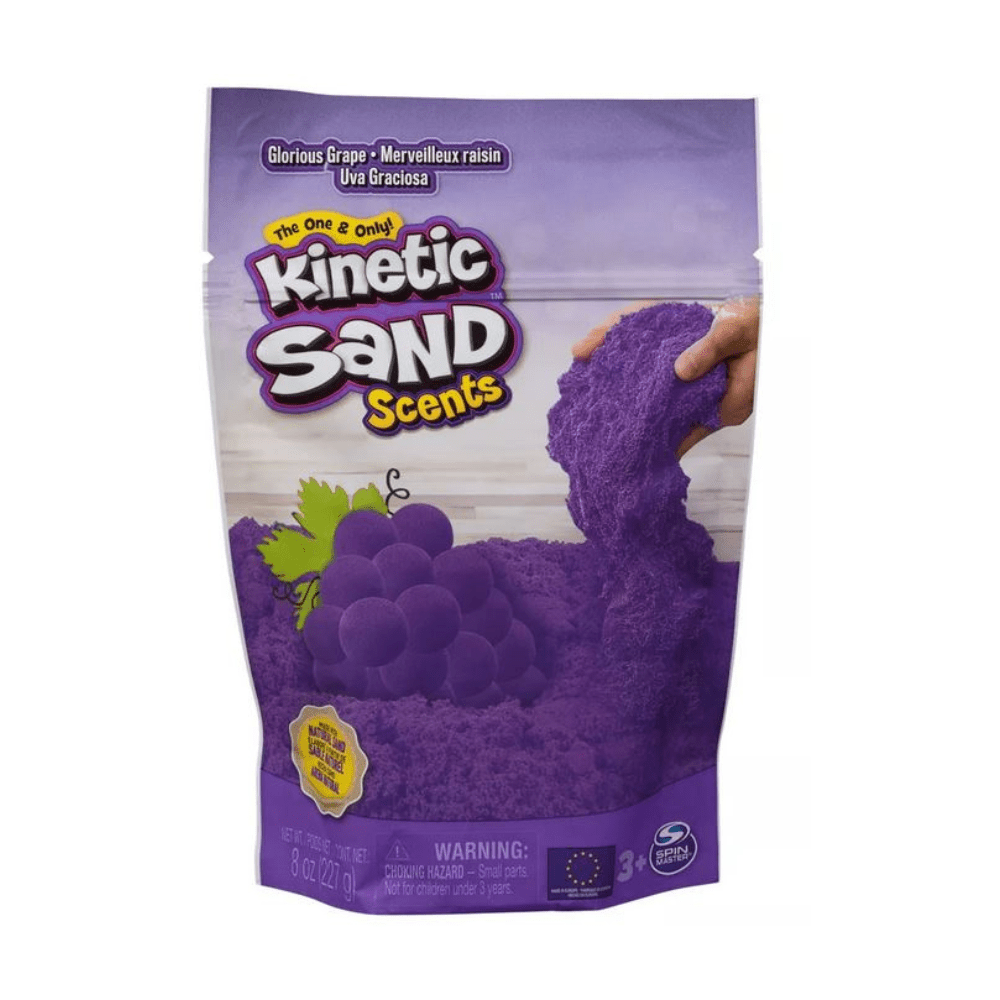 Scented Sand in lila Traubenduft, Beutel mit Kinetiksand-Form