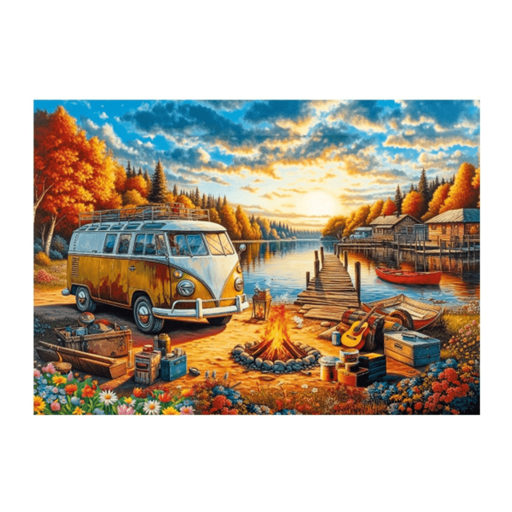Puzzle, Camp fire at sunset 1000Pcss - KS Games - The Toy Store