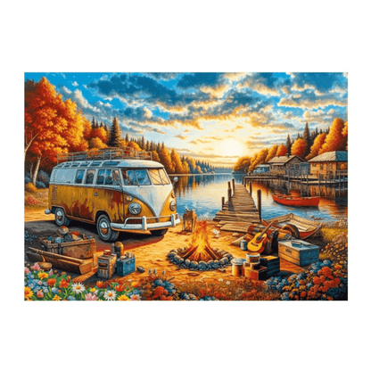 Puzzle, Camp fire at sunset 1000Pcss - KS Games - The Toy Store