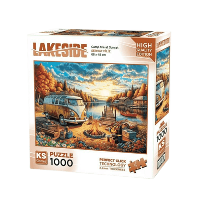 Puzzle, Camp fire at sunset 1000Pcss