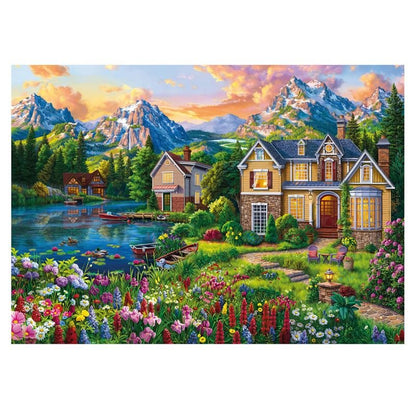 Puzzle Cozy House by the Lake - KS Games - The Toy Store