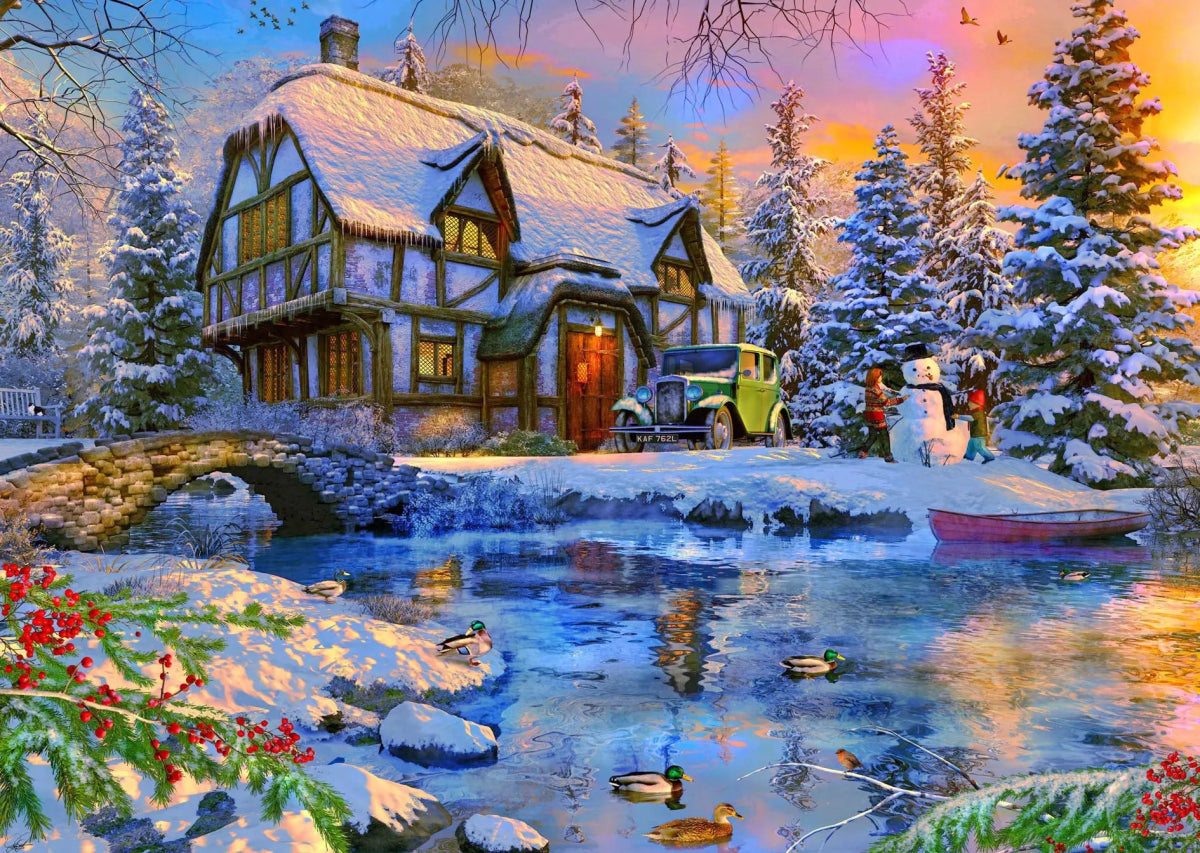 Puzzle Dominic Davison: Old Winter Cottage - KS Games - The Toy Store