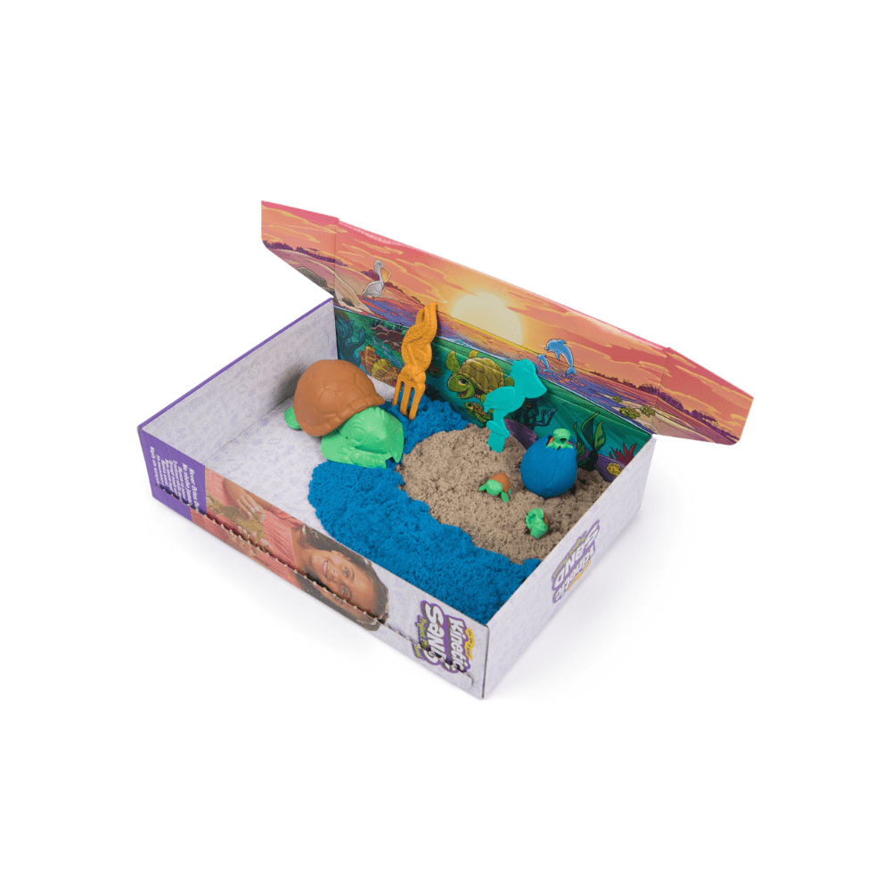 Project Planet Turtle Beach play sand set with turtle figures in open box