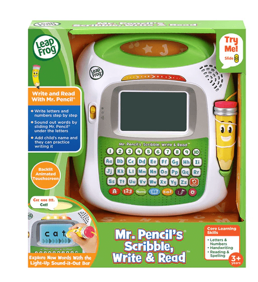 ad] Price drop on the LeapFrog Mr Pencil's Scribble Write and Read in both green and pink! Such a fun learning toy for ages 3 . Pictured  More LeapFrog