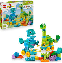 LEGO 3-in-1 dinosaur on wheels set: two wheeled dinos and colorful bricks