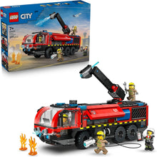 LEGO City Feuerwehrwagen mit klappbarer Leiter, rotes Allrad-Fahrzeug und Minifiguren