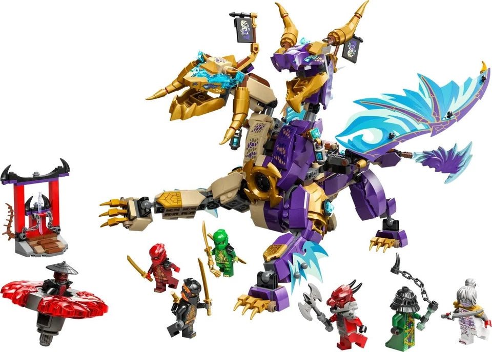 Arc Dragon of Focus Drachenmech in Lila-Gold mit blauen Flügeln, inkl. Minifiguren