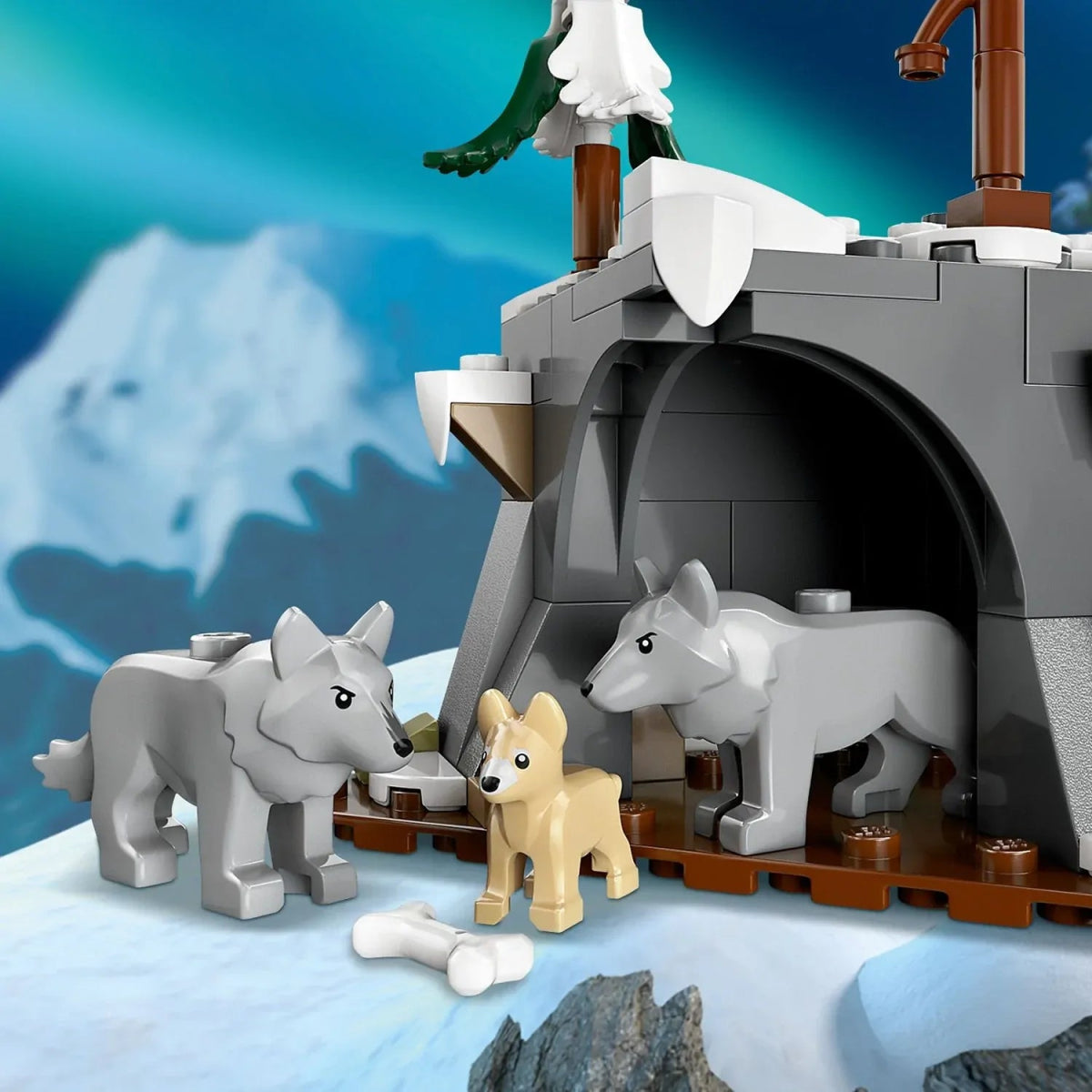 Arctic Explorer Science Lab Truck lab area with white and tan animals and equipment
