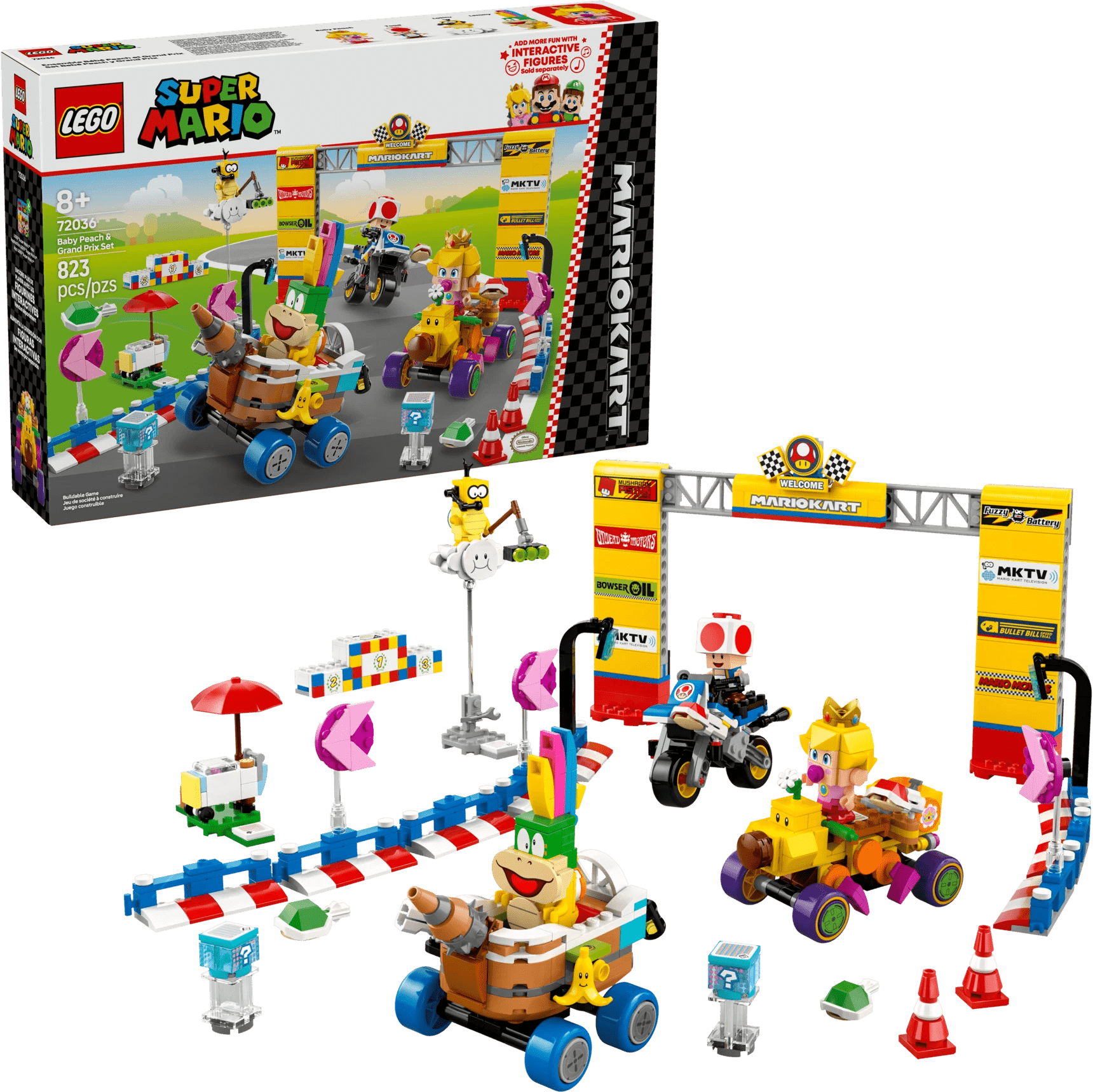 Baby Peach & Grand Prix Set - Lego - The Toy Store