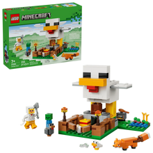 LEGO Minecraft Chicken Farm playset with buildable chicken figures and accessories