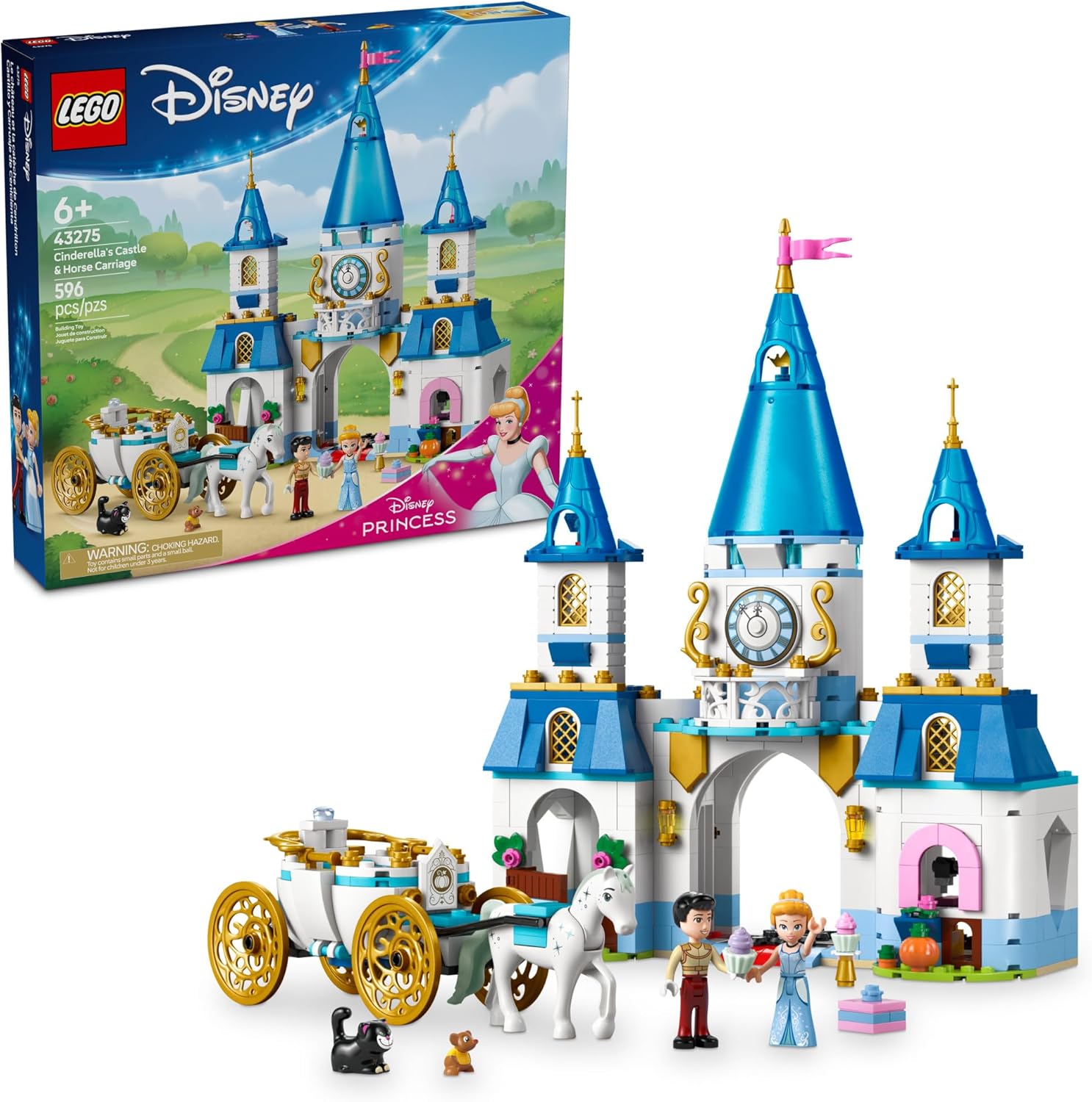 Cinderella's Castle and Horse Carriage Movie & TV Building Set by Lego - The Toystore Lebanon