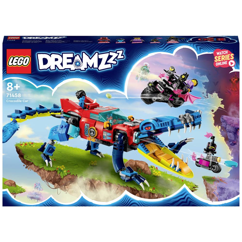 LEGO Dreamzzz crocodile car toy set box with mech vehicle and minifigure