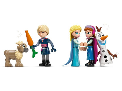 LEGO Frozen character minifigures: Elsa, Anna, Olaf, Sven, and Kristoff