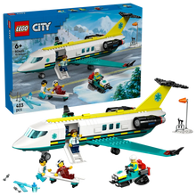 LEGO City Notfall-Luftkrankenwagen-Flugzeug mit Rettungsfiguren