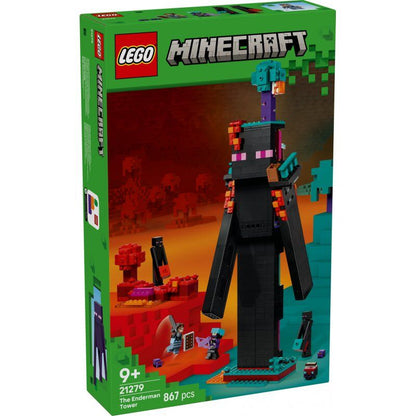 Enderman Tower building set box, green Minecraft packaging, ages 9+, 867 pieces