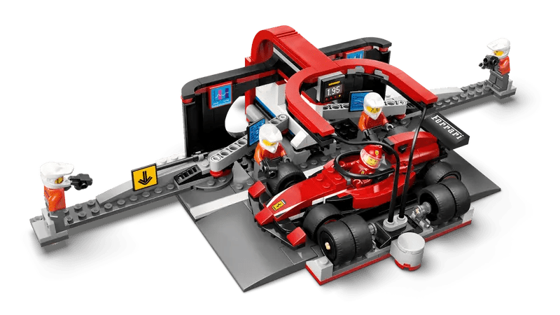 F1 Pit Stop & Pit Crew With Ferrari Car - Lego - The Toy Store
