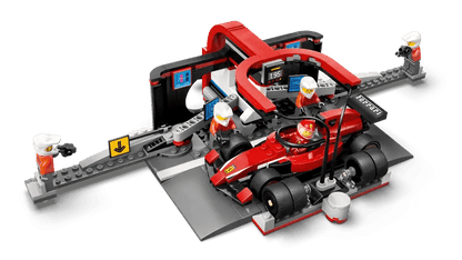 F1 Pit Stop & Pit Crew With Ferrari Car - Lego - The Toy Store