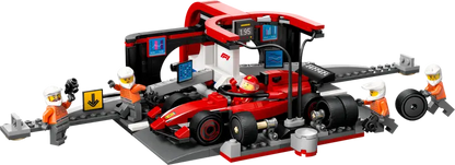 F1 Pit Stop & Pit Crew With Ferrari Car - Lego - The Toy Store