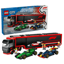 F1 Truck with RB20 & AMR24 F1 Cars - Lego - The Toy Store