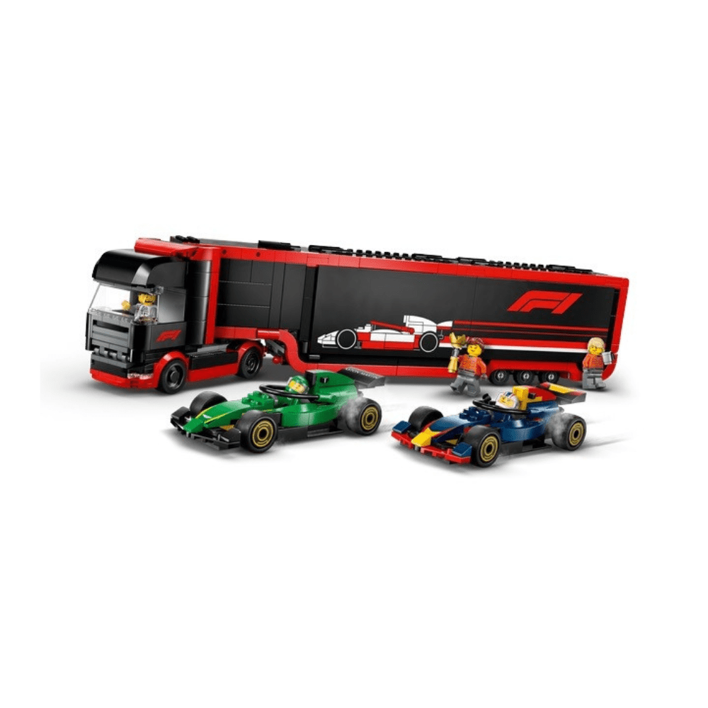 F1 Truck with RB20 & AMR24 F1 Cars - Lego - The Toy Store