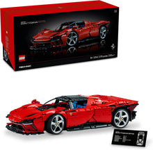 LEGO Technic Ferrari Daytona SP3 box with red sports car model