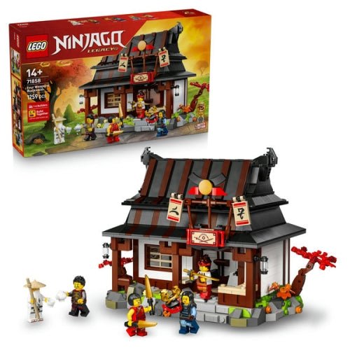 LEGO NINJAGO Four Weapons Blacksmith 15th Anniversary set box and assembled model