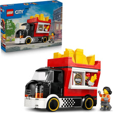 LEGO City Fries Food Truck box, black and red food truck set with yellow fries, 5+