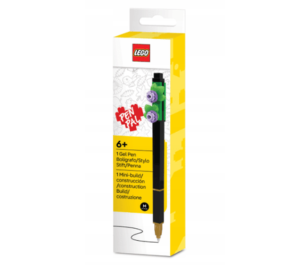 LEGO gel pen retail box with 6+ label and botanical flower mini-build