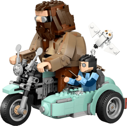 Assembled Hagrid & Harry's Motorcycle Ride with Hagrid, Harry, and creature on bike
