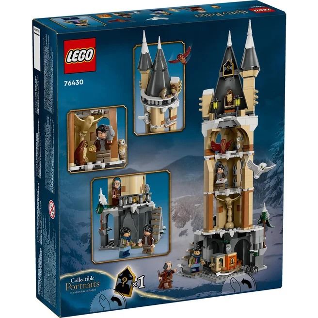 LEGO Hogwarts Castle Owlery collectible building set box with owlery tower model
