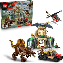 Spinosaurus Air Mission Set: Hubschrauber, Dino und Gebäude