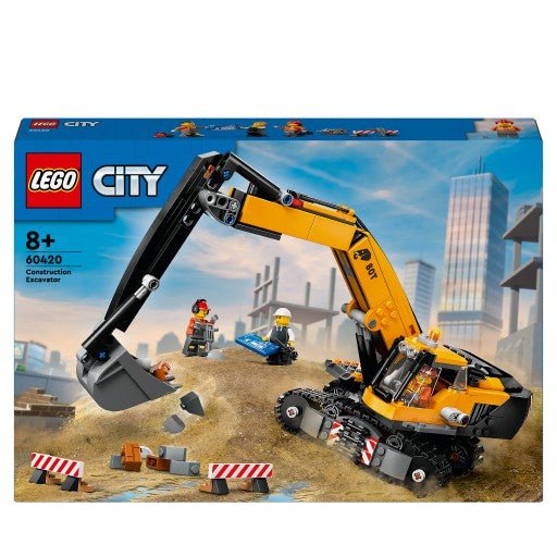 LEGO City Yellow Construction Excavator Set Box mit gelbem Bagger und Figuren