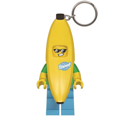 Banana Keychain Light figure with sunglasses print and key ring