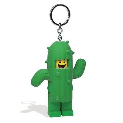 Cactus light keychain boy figure with smiling face and green body