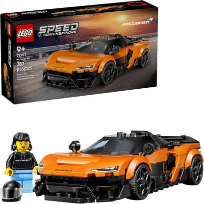 LEGO Speed Champions McLaren W1 set box, orange and black racing car