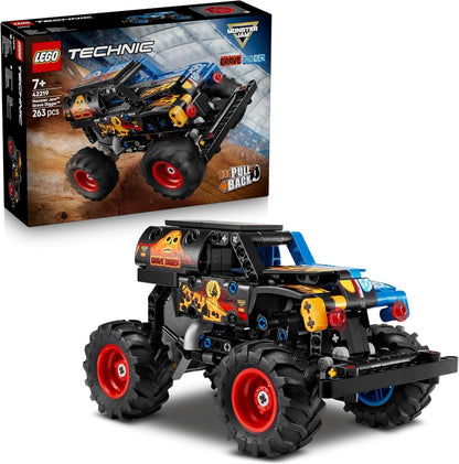 LEGO Technic Monster Jam Grave Digger Fire and Ice set with monster truck on package