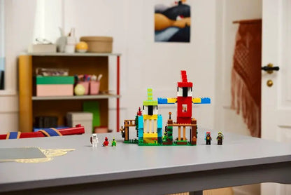 Minecraft Papageien-Playset mit roten und blauen Papageien sowie kleinen Minifiguren