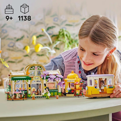 Plant Café & Flower Shop LEGO Friends Spielset: kleines Cafémodell mit lila Blumen